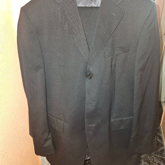 Sean John Men's Gray/Gray pinstrips 3Btn/0vent 40L W34 (17) - Picture 1 of 1